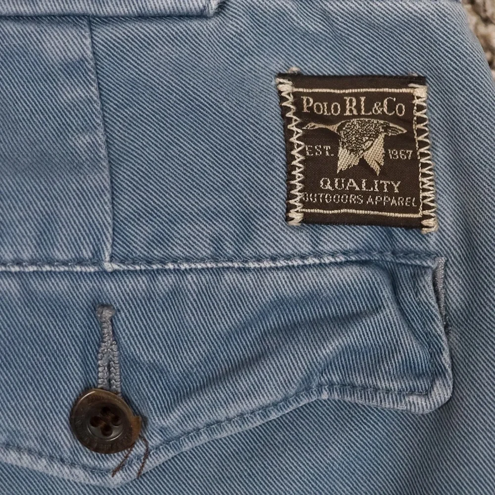Polo Ralph Lauren‎ Slim GI Fit Pants Garment Dyed Mens 32x30 Blue Chino Military